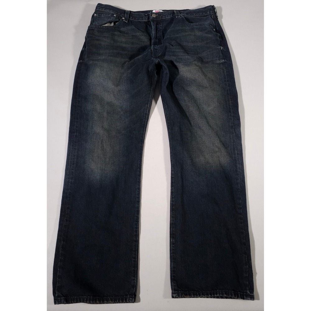 Levi's 501 Jeans Mens 40x32 Dark Wash Blue Straight Leg Button Fly Denim